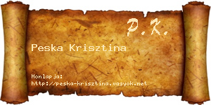 Peska Krisztina névjegykártya